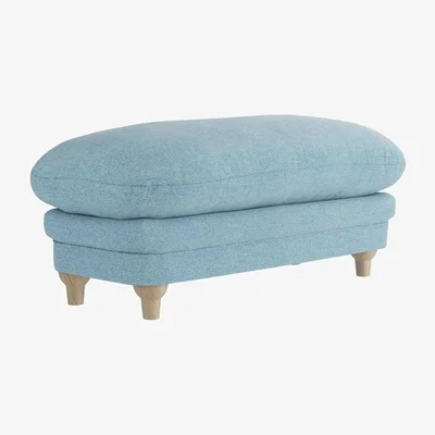 Cuckooland LPD Plumpton Footstool Duck Egg Blue Weave