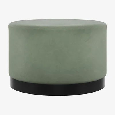 Cuckooland LPD Lara Pouffe Sage Velvet / Matte Black Large