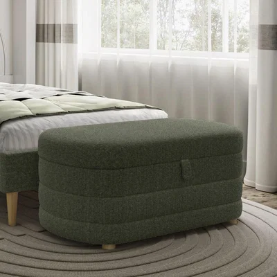Cuckooland Flair Ava Boucle Ottoman Storage Box -