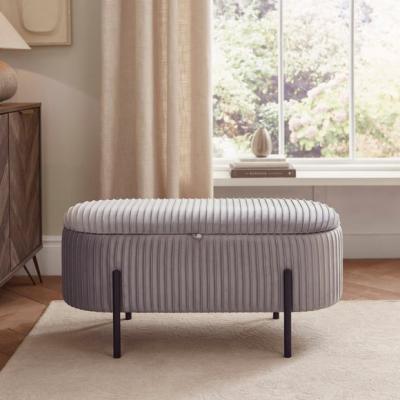 Dunelm Cairo Velvet Storage Ottoman