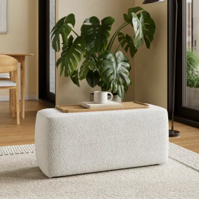 Dunelm Romy Chunky Tonal Boucle Modular Table Section