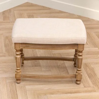 Dunelm Voyage Maison Eloise Oak Footstool
