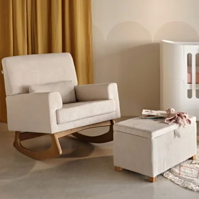 Dunelm Gaia Baby Serena Corduroy Nursing Chair & Footstool Set