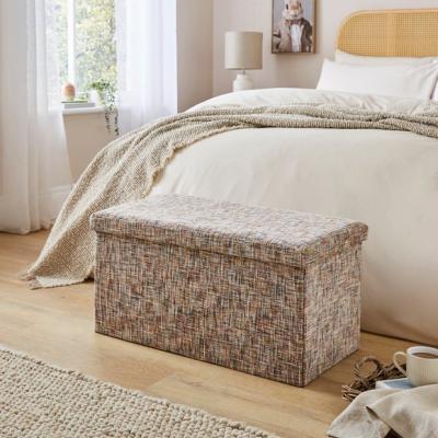 Dunelm Multi Chenille Rectangle Ottoman