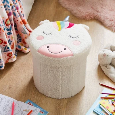 Dunelm Unicorn Boucle Ottoman