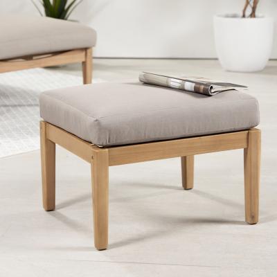 Dunelm Malta Footstool Natural