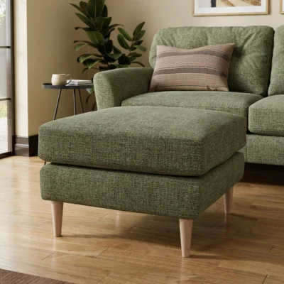 Dunelm Sven Soft Texture Chenille Footstool