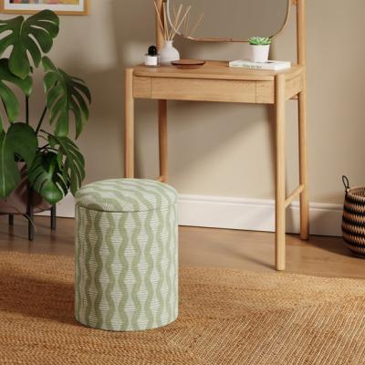 Dunelm Tray Table Global Escape Print Storage Footstool