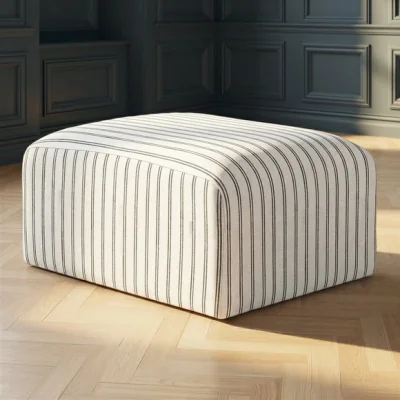 Dunelm Return - Ryder Chalk Stripe Pouffe