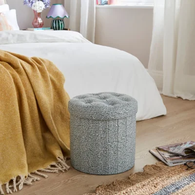 Dunelm Vintage Ditsy Round Ottoman