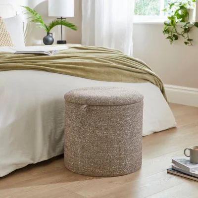 Dunelm Multi Tonal Round Ottoman
