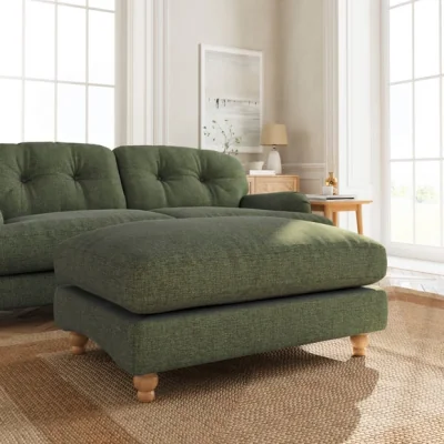 Dunelm Martha Chenille Soft Texture Footstool