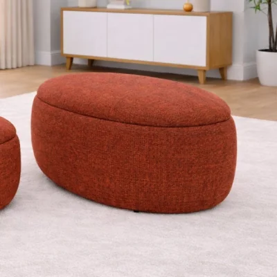 Dunelm Image Furnishings Westhill Chenille Large Storage Footstool