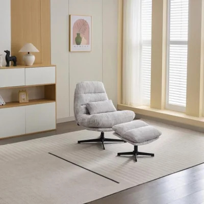 Dunelm Turner Swivel Chair and Footstool