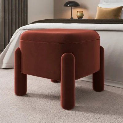 Dunelm Blaire Velvet Storage Footstool