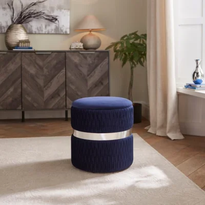 Dunelm Eden Velvet Storage Footstool