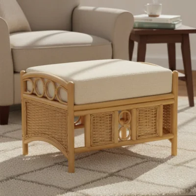 Dunelm Desser Vale Rattan Footstool