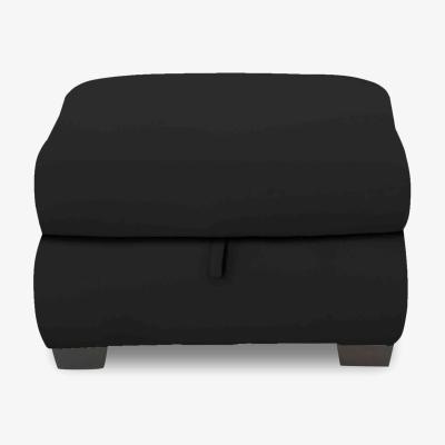 Furniture Village Nixon Fabric Storage Footstool - Panther Grey