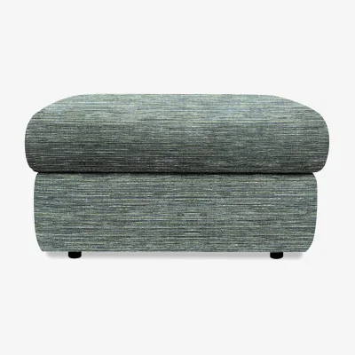 Furniture Village G Plan - Wren Fabric Storage Footstool - Waffle Marine