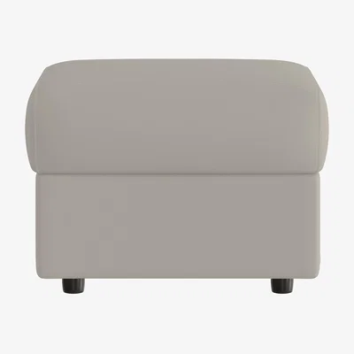 Furniture Village Nicoletti - Vito TO Leather Storage Footstool - Torello Tortora