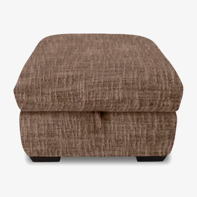 Furniture Village Restore Fabric Storage Footstool - Light Brown