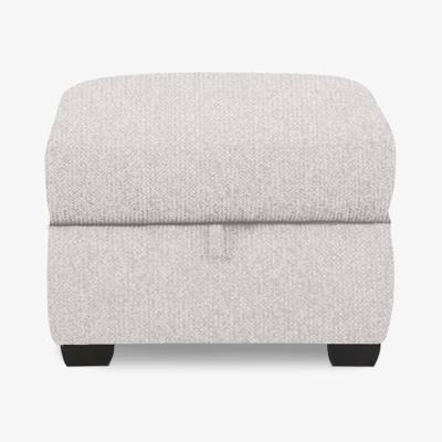 Furniture Village Comfort Story - Chill Fabric Storage Footstool - R110 Sand