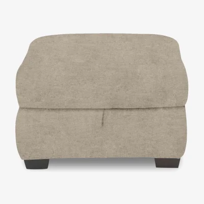 Furniture Village Nixon Fabric Storage Footstool - R120 Light Khaki