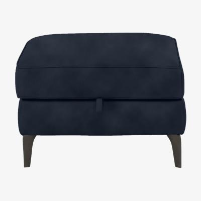 Furniture Village Homestage Fabric Storage Footstool - R15 Navy Blue