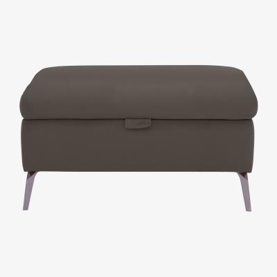 Furniture Village Jude Leather Storage Footstool - Montana Storm