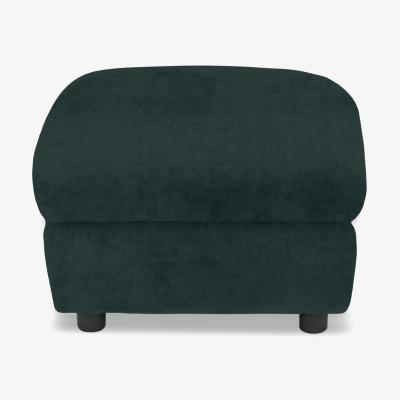 Furniture Village Raven Fabric Footstool - Bottle Green