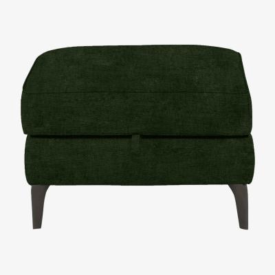 Furniture Village Homestage Fabric Storage Footstool - Olive Green