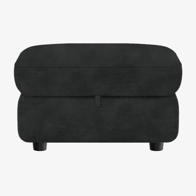 Furniture Village Medio Fabric Storage Footstool - Graphite
