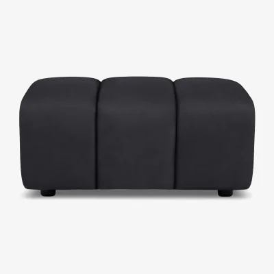 Furniture Village Rhianna Large Leather Footstool - Lavender