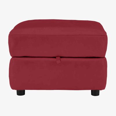 Furniture Village Relax Station Revive BV Leather Storage Footstool - Pure Red