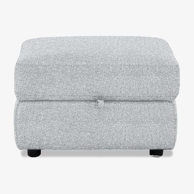 Furniture Village Fabric Storage Footstool - Frost