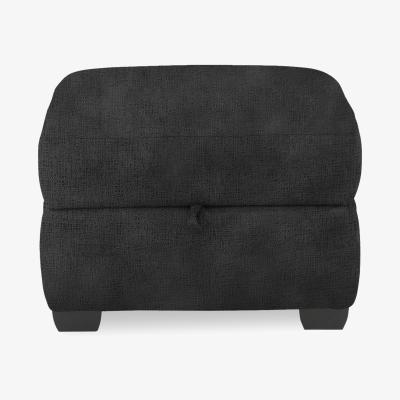 Furniture Village Springer Fabric Storage Footstool - Graphite