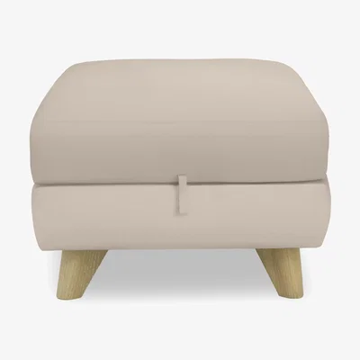 Furniture Village Malmo NC Leather Storage Footstool