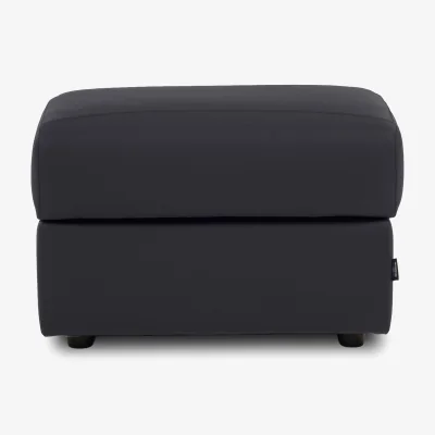 Furniture Village Nicoletti - Nicole Rectangular Leather Storage Footstool - Torello Blu