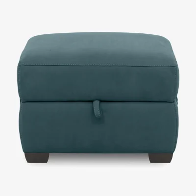 Furniture Village Brescia Fabric Storage Footstool - Peacock
