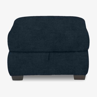 Furniture Village Nixon Fabric Storage Footstool - R304 Navy Blue