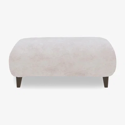 Furniture Village Aura Fur Footstool - Enzo Cream