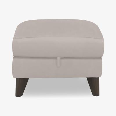 Furniture Village World of Leather - Dreamer NC Leather Storage Footstool - Feather