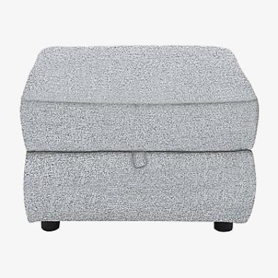 Furniture Village Snug Fabric Storage Footstool - Frost
