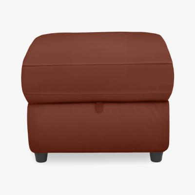Furniture Village Dublin Leather Storage Footstool - Natural Redmaple