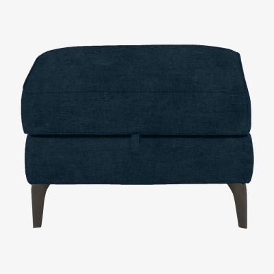 Furniture Village Homestage Fabric Storage Footstool - Silverish Blue