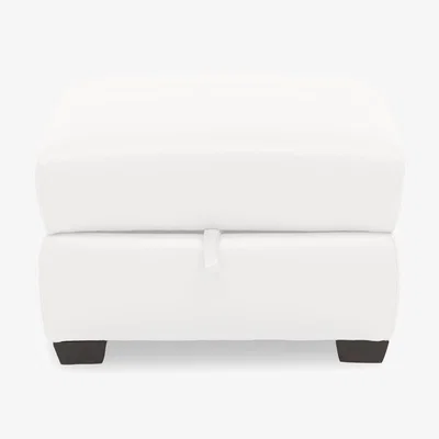 Furniture Village Flex NC Leather Storage Footstool - NC Star White
