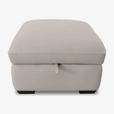 Furniture Village World of Leather - Restore Leather Storage Footstool - Feather