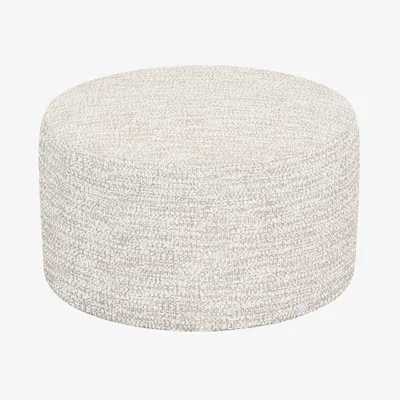 Furniture Village G Plan - Large Round Fabric Footstool - Rush Cream