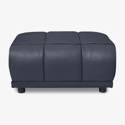 Furniture Village Cube Leather Large Footstool - Lavender