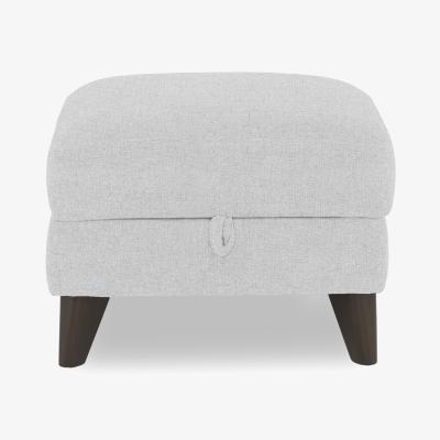 Furniture Village Dreamer Fabric Storage Footstool - Oyster